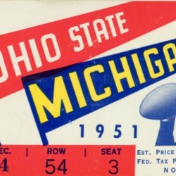 1951 Ohio State vs. Michigan Football Ticket Print | A Legendary Rivalry Moment